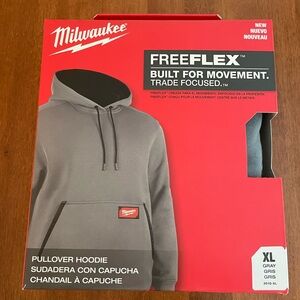 Milwaukee Men's X-Large Gray Midweight Cotton/Polyester Pullover Hoodie 351G-XL